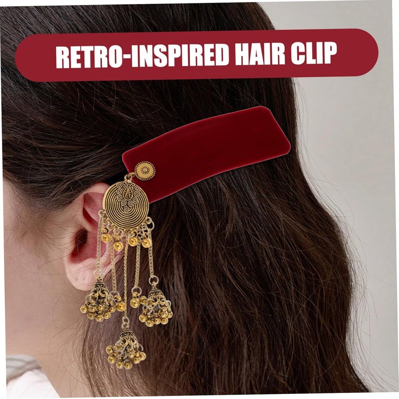Gold Tassel Vintage Hair Clip for Women Wedding Bridal Accessory Barrette - Image 3